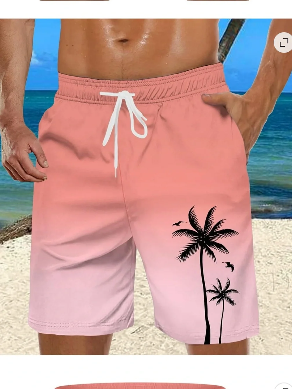 Men’s palm tree, swim trunks
